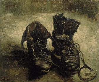 Still Life of Shoes, van Gogh. From Mark Harden's Artchive.